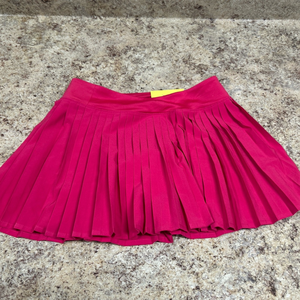 All in Motion Vibrant Pink Pleated Skort